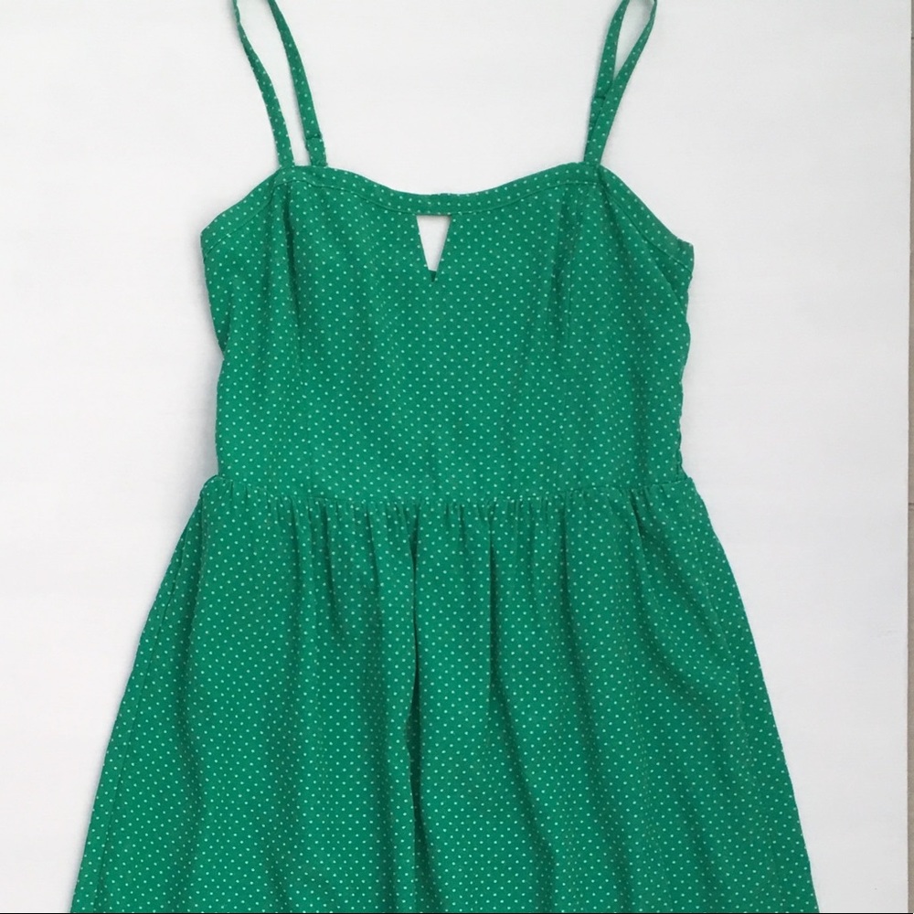 Old Navy Green Pin Dot Dress